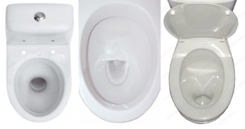 Depending on the design features, toilet bowls can be with a plate-shaped, funnel-shaped and visor bowl